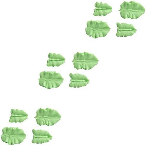 O'Creme Leaves Royal Icing Sugar Topper - for Cake Decorating - Decorations for Cakes, Cupcake Toppers - Birthday, Wedding, Valentines, Baby Shower - Pack of 12