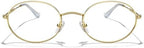 Oval Reading Glasses for Women Men Blue Light Blocking Computer Thin Metal Full Rim Frame Readers