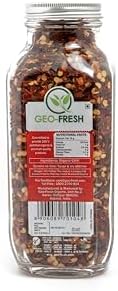 Geo-Fresh Organic Red Pepper Flakes 5.30 oz - USDA Certified, Non-GMO, Kosher, Gluten Free - Crushed Red Pepper Flake - Organic Chilli Flakes Seasoning