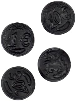 Dutch Licorice Coins, 5.29 Ounce Bags (Pack of 12), Black Licorice Candy