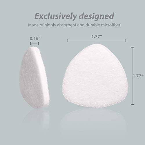 Ulrempart Refill Pad Compatible with Homedics Humidifier Essential Oil Diffuser | Essential Oil Replacement Microfiber Pad | Triangle Oil Tray Pad | White 30-Pack