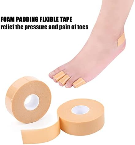 Angzhili 2 Rolls Blister Prevention Tape,Anti-wear Heel Tape,Blister Prevention for Heels,Waterproof Blister Pads,Anti-Blister Cushion for Toes and Finger,First Aid Tape