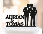 Gay Cake Topper,Gay Wedding Cake Topper,Name Gay Wedding Topper,Mr and Mr Cake Topper,Two Grooms Topper,Gay Couple Silhouettes,Celebration Party Cake Decoration Supplies.