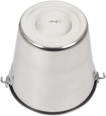 Lindy's 4-Quart Stainless Steel Bucket, Durable Seamless Bucket for Many Home Tasks, Carry Water or Milk, Fill with Food, Use as a Flower Pot, Cleaning Bucket, Table Centerpiece and Much More