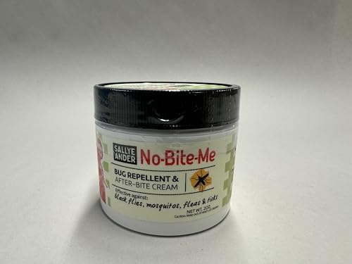 SALLYEANDER No Bite Me Natural Bug & Insect Repellent Lotion - DEET-Free Anti-Itch Cream - Safe for Kids, Infants & Adults - Repels Mosquitoes, Black Flies, Fleas & Ticks - Made in USA, 2oz