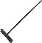 MSV Rubber Broom with Handle, Wood Blue, 30 x 10 x 120 cm