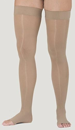 medi Assure, 30-40 mmHg, Thigh High Compression w/Silicone Top-Band, Open Toe