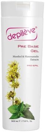 Depileve Pre Base Gel for Hair Removal Waxing - Reduces Pain Sensation - 17 oz