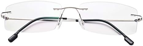 Fuisetaea Rimless Frame Bifocal Reading Glasses Flexible Titanium Alloy +2.25 Lightweight Readers Bifocal Glasses