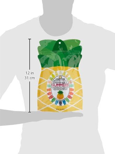 Happy Yummies Worlds Best Tasting Gourmet Gummy Candy Pineapple Bag 14oz (1 Pack)