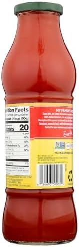 Mutti Passata Tomato Puree w Basil 24.5 oz (12 Pk) by Mutti