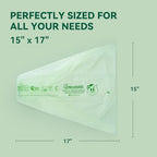 UNNI Compostable Produce Bags, 15"x17", 1400 Count, ASTM D6400, BPI, CMA & OK compost HOME Certified, For Farmers Markets, Grocery Stores & Sustainable Produce Storage, Rooted in San Francisco