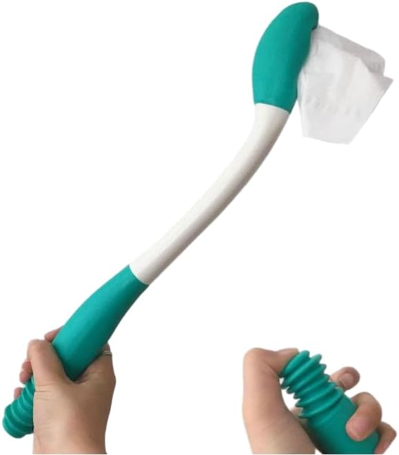Long Handle Toilet Aid – Extends Over 15 Inches | Bottom Wiper Tool for Independence & Hygiene – Securely Grips Toilet Paper or Wipes, Ideal for Post-Surgery, Elderly, or Limited Mobility Care