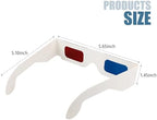 5 Pairs 3D Paper Glasses, Red Blue 3D Glasses, 3D Viewing Glasses Anaglyph 3D Glasses for Movies, TV