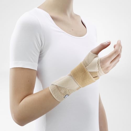 Bauerfeind - ManuTrain - Wrist Support - Relieves Strain and Stabilized During Movement - Left Wrist - Size 1 - Color Beige