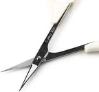 Eyebrow Scissors Self Care Tools Small Scissors for Facial, Nose, Eyebrow, Mustache, and Beard Hair Trimming & Grooming, Straight Edge, White Short Cap