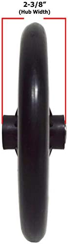 8" x 1" Heavy Duty Front Wheelchair Wheel (Each), 7/16" (11 mm) Bearing, 2-3/8" (60 mm) Hub Width, Fits Most Medline, Drive, Invacare, E&J, Guardian, Tuffcare, ALCO and other Manual Wheelchairs