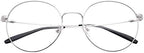 Classic Round Photochromic Reading Glasses Mens Womens +1.00 Readers Silver Color Frames Eyewear