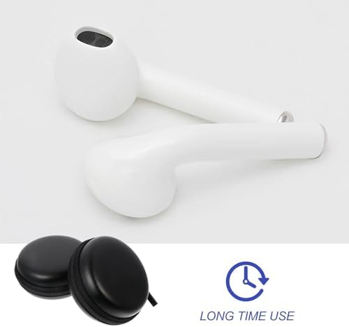 2 Pcs Black Eva Earphone Storage Bags with Cable Organizer, Compact Earbud Carrying Cases for Travel and Daily Use