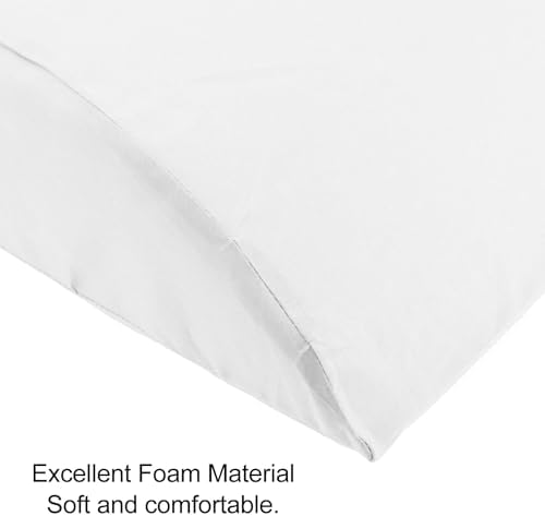 AUNMAS Leg Elevated Pillow, S Shape Leg Pillow Foam Leg Support Pillow Portable Wedge Pillow for Rolling Over Discomfort Relief (White)