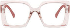 bullabulling Retro Square Blue Light Blocking Reading Glasses For Women Men Oversized Anti Anti Glare UV Eyewear…
