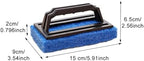 3 Pcs Hand-Held Pool Scrub Brush, Pool Cleaning Scrubbing Sponge Pad, Bathroom Scouring Pad, Bathtub Scrubber with Handle for Shower Tile, Bathtube, Sink, Spas Tubs & Swimming Pools Step (3 Colors)