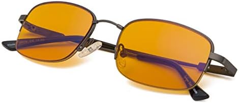 Eyekepper 97% Blue Light Blocking Reading Glasses-Better Sleep Computer Readers-Mens Womens Memory Titanium