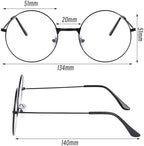 hoyuwak Retro Round Glasses Clear Lens Circle Glasses Non-Prescription Metal Frame Round Costume Eyeglasses for Women Men