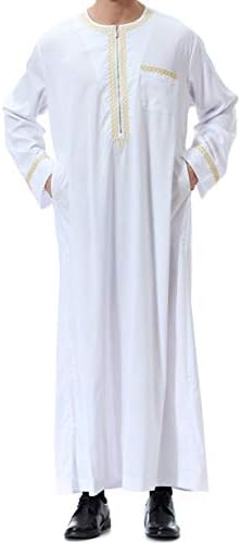 Islamic Mens Clothing Kaftan Maxi-Muslim Male Shirt Long Sleeve Abaya Dubai Cotton…