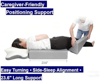 Bed Wedge Pillow for Sleeping & Post Surgery Recovery - Waterproof Positioning Wedge Pillows for Back,Hip & Leg Pain Relief, bed sore Support,Ideal for Side Sleepers,Seniors &Bedridden Patients 23.6"