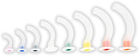 LINE2design Guedel Oral Airway Kit - Multi-Color Disposable Tube for First Aid Nasal Airway Kit - EMT Supplies Trauma Airways Latex-Free Color Coded.