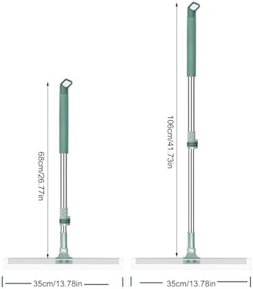 Silicone Broom Sweepers, 35cm ABS Hair Cleaning Tool Retractable Handle Multifunctional Floor Squeegee Scrubber, for Kitchen, Bathroom, Bedroom, Office, Apartment, Home