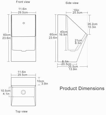 304 Stainless Steel Urinal for Men,Wall Mounted Automatic Sensor Urinal,Home and Commercial Flushing Toilet(Rose gold)