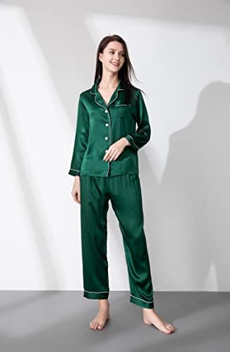 LEPTON 100% Mulberry Silk Long Sleeve Pajama Set