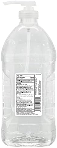 Amazon Basics Hand Sanitizer, Original Scent, Contains 62% Ethyl Alcohol, Moisturizing Formula, 67.60 fl oz, Pack of 1 (Previously Solimo)