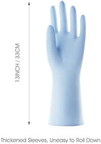 COOLJOB 2 Pairs Thickened Rubber Gloves with Cotton Lining & Non-slip Grip, Colorful Household Long Lasting Dishwashing Gloves for Kitchen & Bathroom Cleaning, Orange & Blue, Small