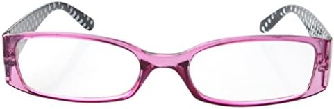 Eyekepper 5-Pack Spring Hinges Polka Dots Patterned Temples Reading Glasses Readers Women Purple +1.25
