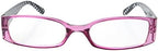 Eyekepper 5-Pack Spring Hinges Polka Dots Patterned Temples Reading Glasses Readers Women Purple +1.25