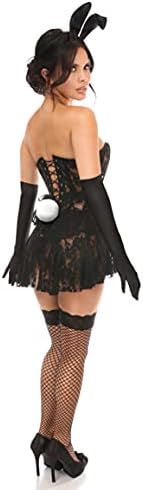 Daisy corsets Women 4 Pc Sexy Black Bunny Costume