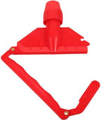 Ipetboom Mop Head Clamp Holder - Mop Head Handle Clamp, Detachable Making Part,Replacement Making Part for Holder Accessories (Red)
