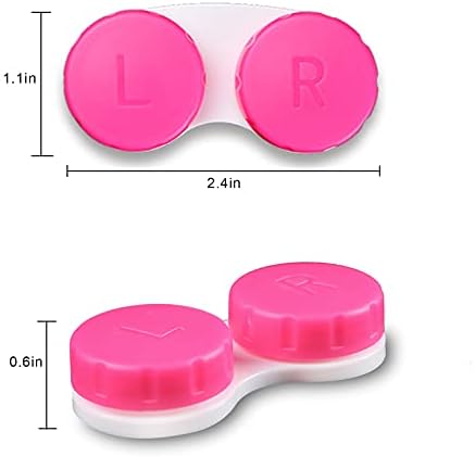 Aoutrow 16 Pack Mini Contact Lens Case Set, Colorful Bulk Box Holder