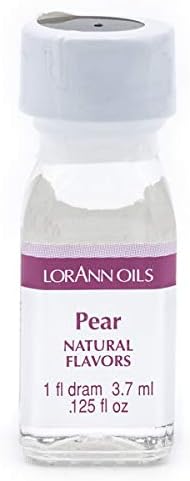 LorAnn Oils Super Strength Flavoring - Used For Candy Making, Flavoring Extracts, Baking, Hard Candy, and Flavor Oils - Bold, Natural Flavors 4X Stronger Than Extracts - Pear, Pack of 2, 0.125 fl oz