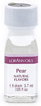 LorAnn Oils Super Strength Flavoring - Used For Candy Making, Flavoring Extracts, Baking, Hard Candy, and Flavor Oils - Bold, Natural Flavors 4X Stronger Than Extracts - Pear, Pack of 2, 0.125 fl oz
