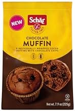 Schär Gluten-Free Double Chocolate Muffin, 7.9oz (Pack of 4) – Rich Cocoa Flavor, Moist Texture, Non-GMO, Individually Wrapped, Perfect for Breakfast or Snack