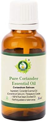 Coriander Essential Oil | Coriandrum Sativum | Coriander Oil | for Diffuser | Pure Coriander Oil | 100% Pure Natural | Steam Distilled | Therapeutic Grade | 50ml | 1.69oz by R V Essential