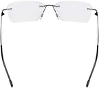 CessBlu Rimless Reading Glasses Design Readers for Women Men