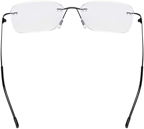 CessBlu Rimless Reading Glasses Design Readers for Women Men