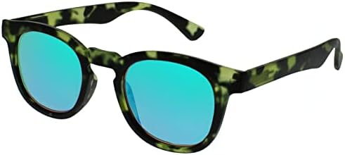 OPULIZE BAY Reading Sunglasses for Women Men,Scratch Resistant Round frame with Spring Hinges