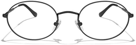 Oval Reading Glasses for Women Men Blue Light Blocking Computer Thin Metal Full Rim Frame Readers