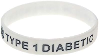 Adjustable Silicone Bracelet Type 1 Diabetic Message Alert Silicone Wristbands 4 Colors for All Ages